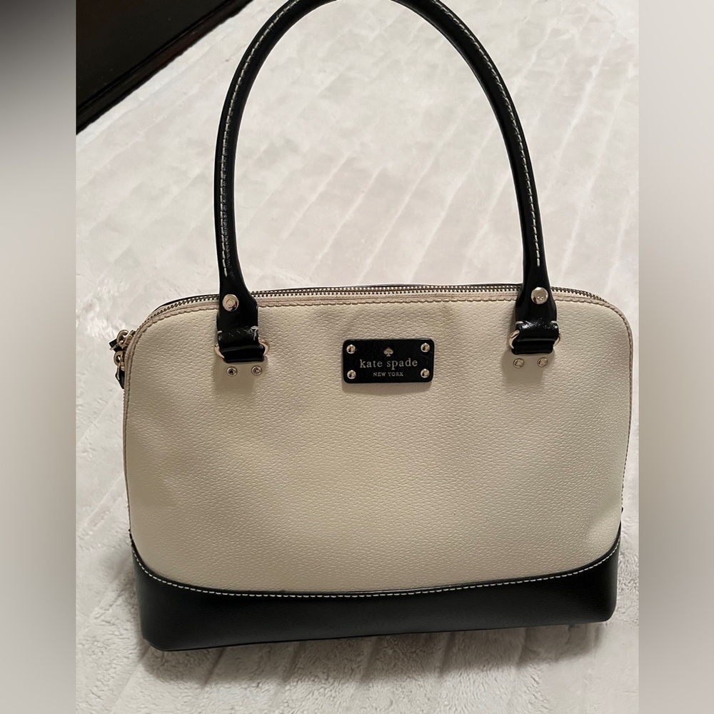 Kate Spade Two-Tone Black and Cream Satchel - Picture 3 of 7